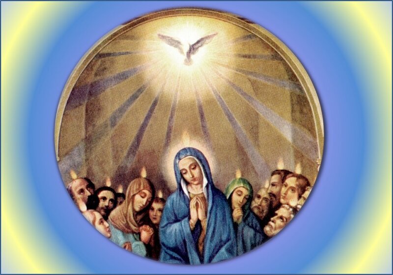 Mary and Apostles with Dove