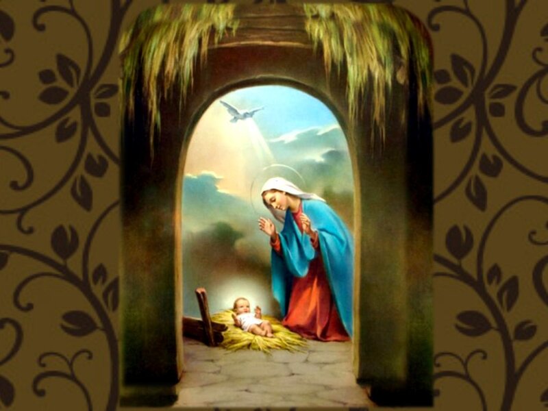 Mary and Baby Jesus — Blue