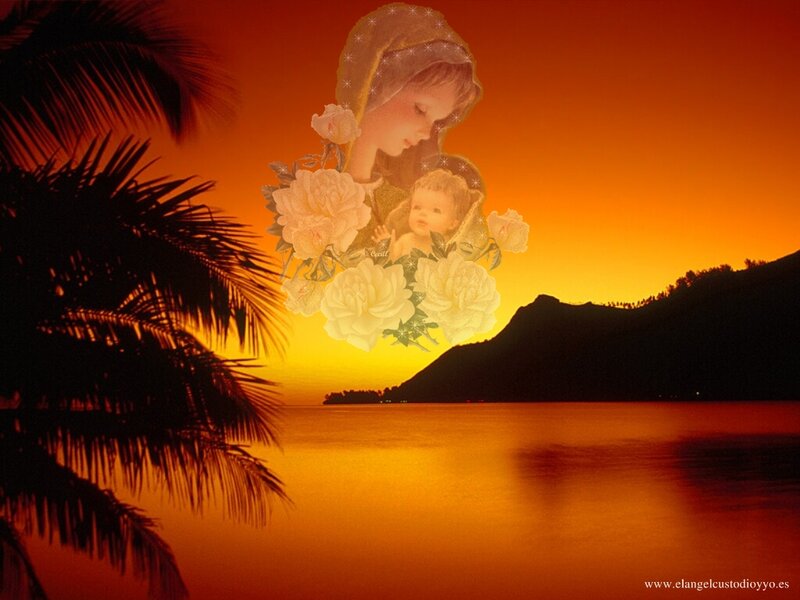Mary and Baby Jesus — Orange