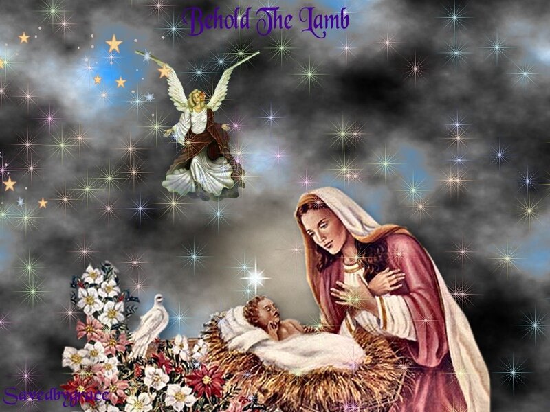 Mary and Baby Jesus — Purple