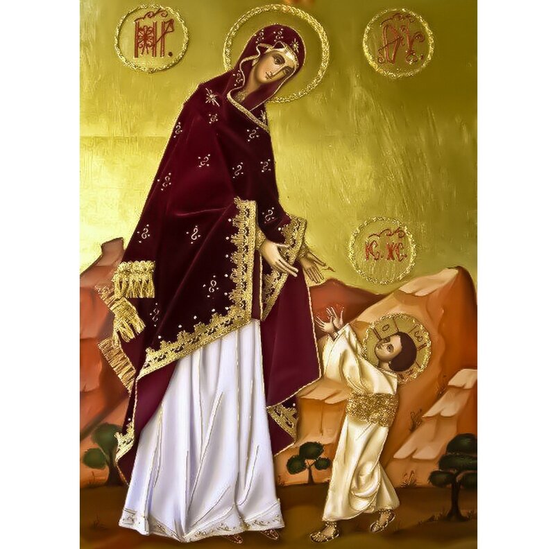 Mary and Child Jesus — Gold