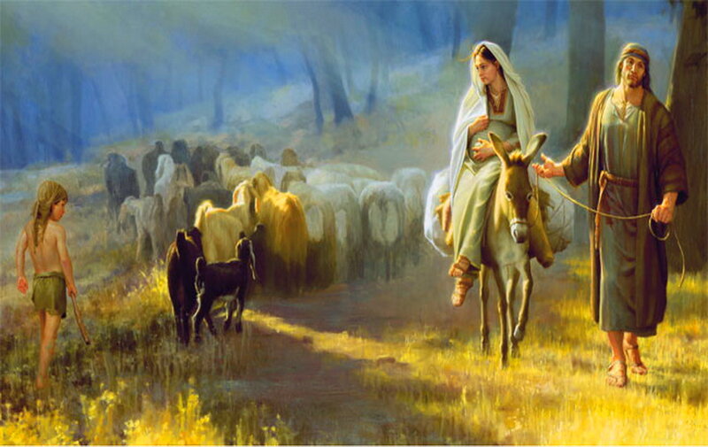 Mary and Joseph on Donkey