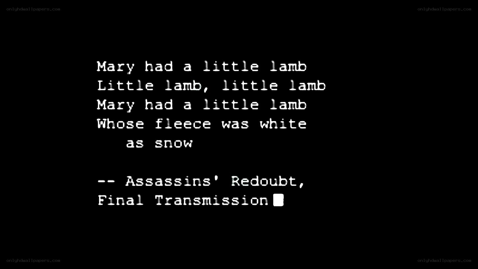 Mary Had a Little Lamb