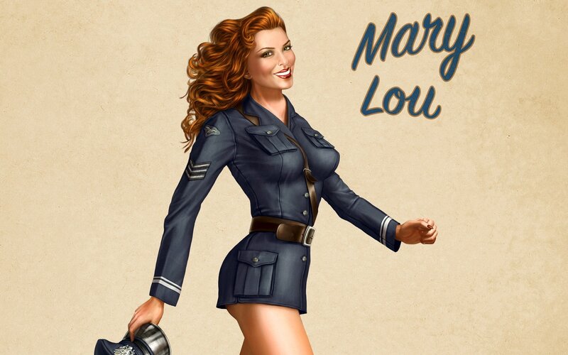 Mary Lou in military uniform