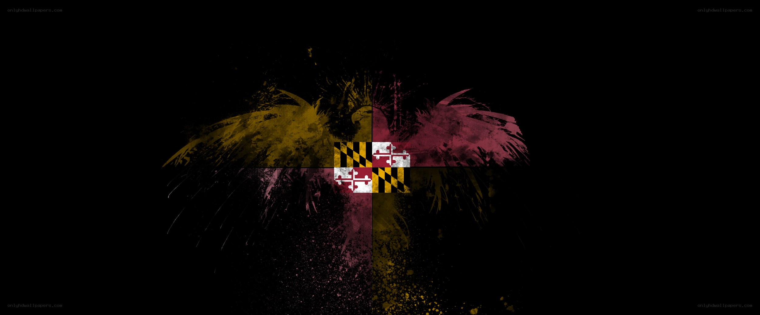 Maryland flag with eagle wings