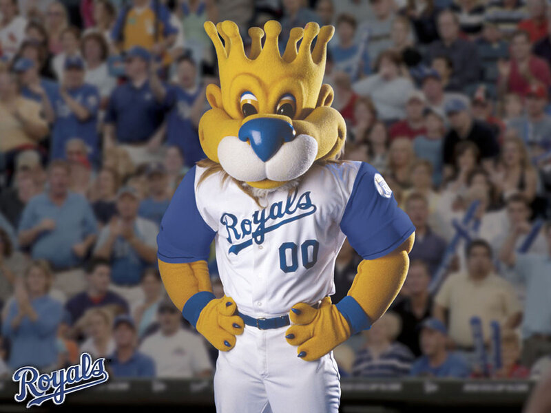 Mascot in Baseball Uniform