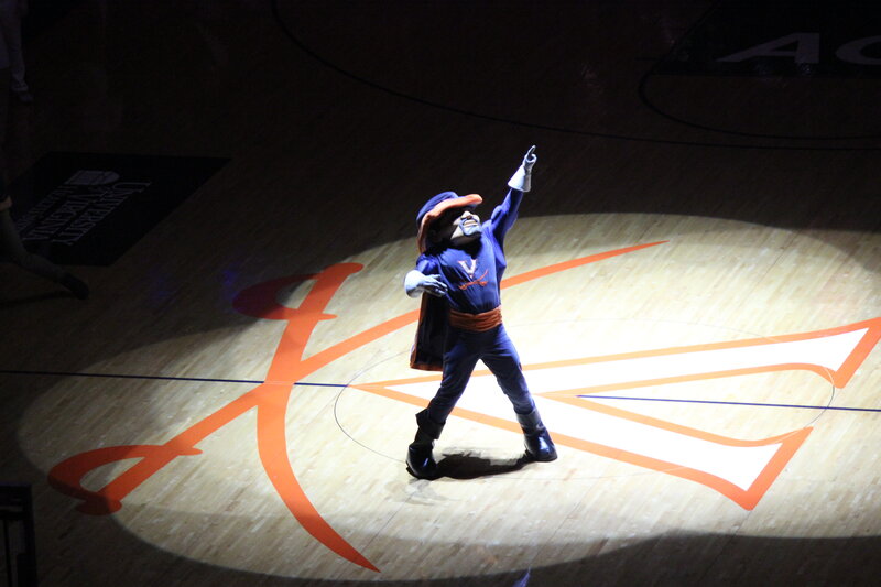Mascot on Basketball Court