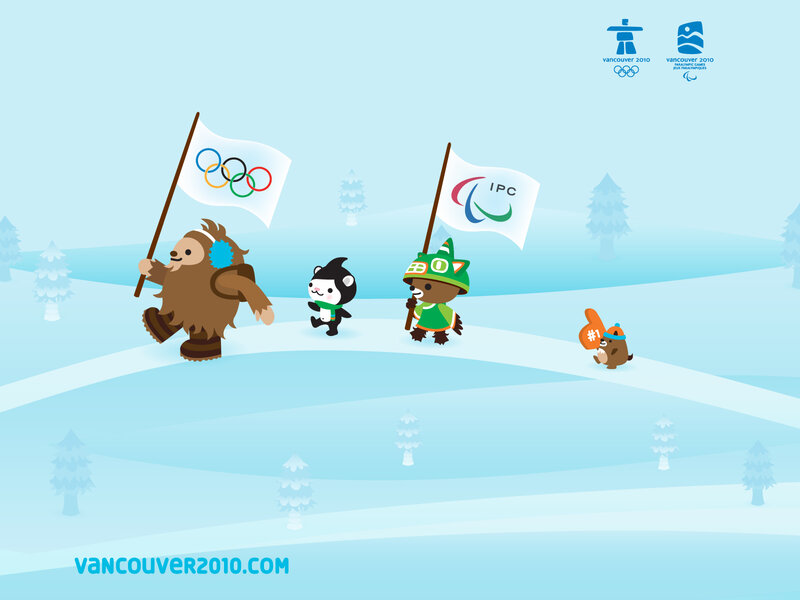 Mascots in Snow
