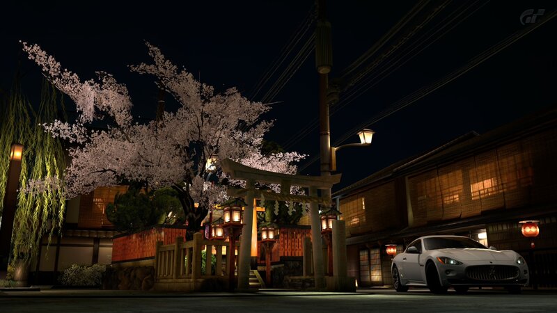 Maserati at a Japanese shrine
