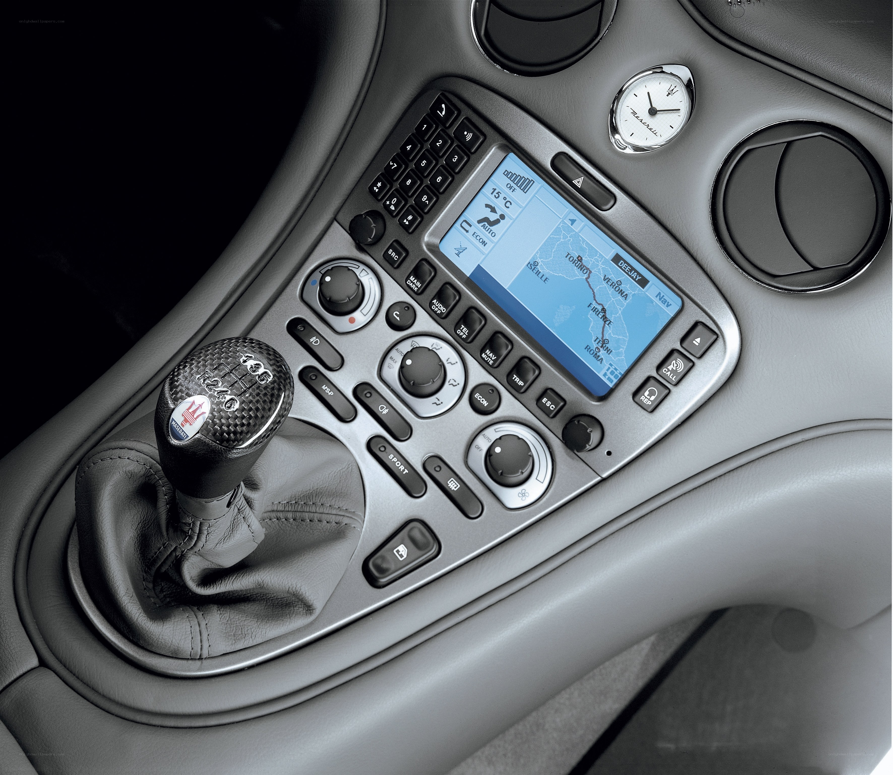 Maserati car interior dashboard