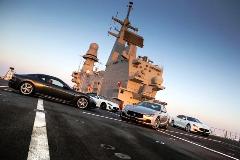 Maserati Cars on Ship Deck