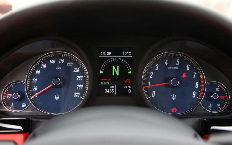 Maserati Dashboard — Black, Neutral, Photograph