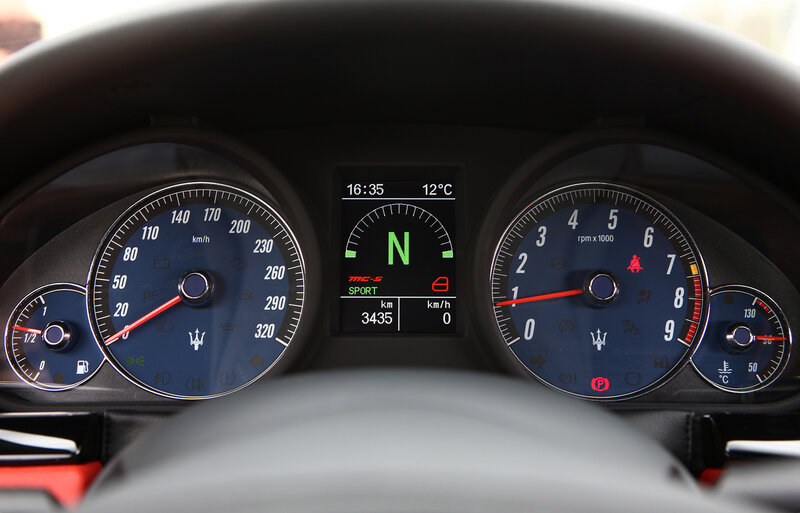 Maserati dashboard close-up