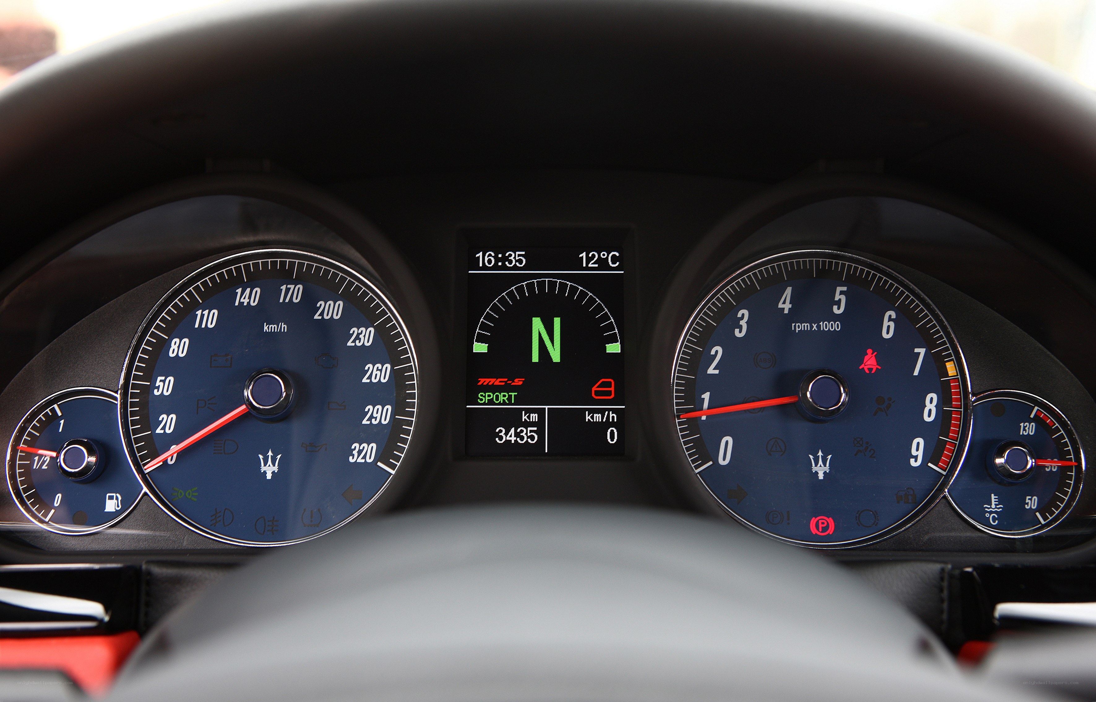 Maserati dashboard close-up