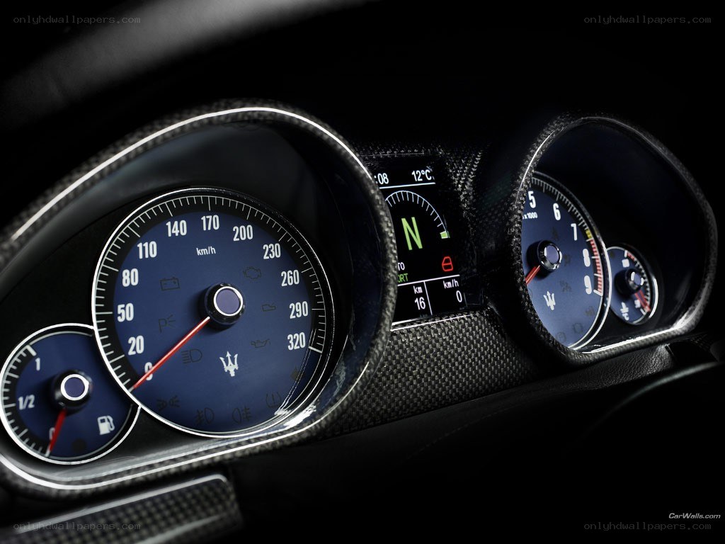Maserati dashboard close-up