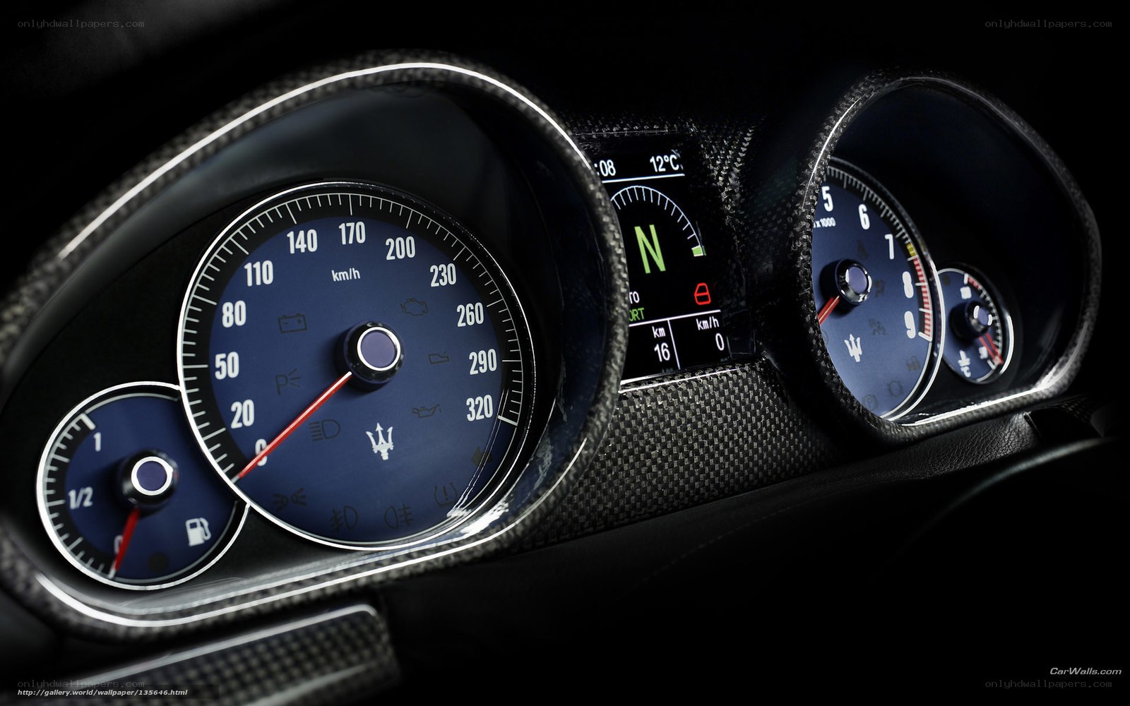 Maserati dashboard close-up