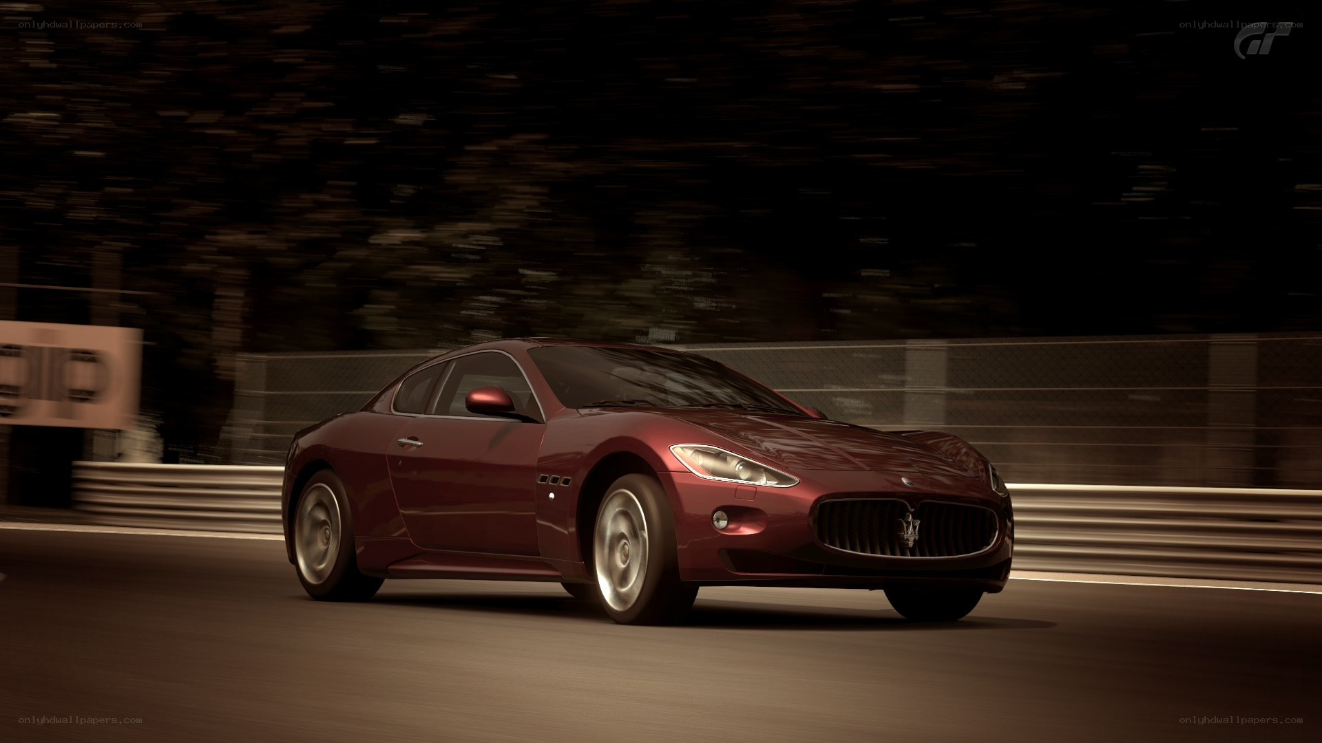Maserati driving on a track