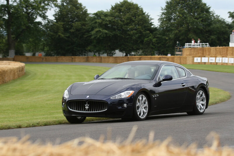 Maserati driving on a track