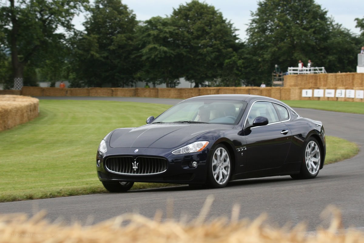 Maserati driving on a track