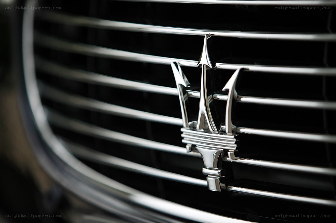 Maserati emblem on grille