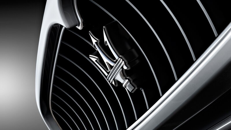 Maserati emblem on grille