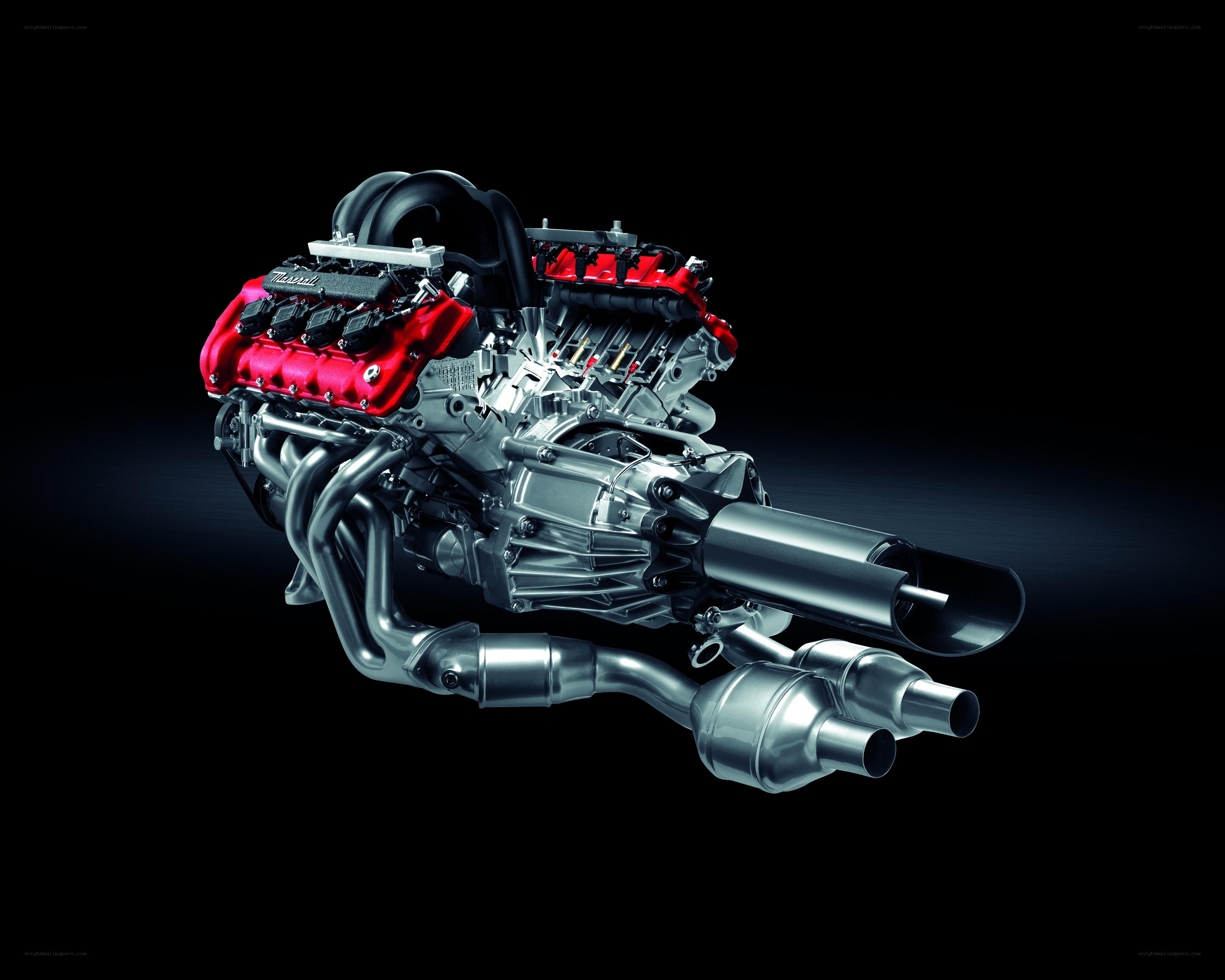 Maserati engine and exhaust system