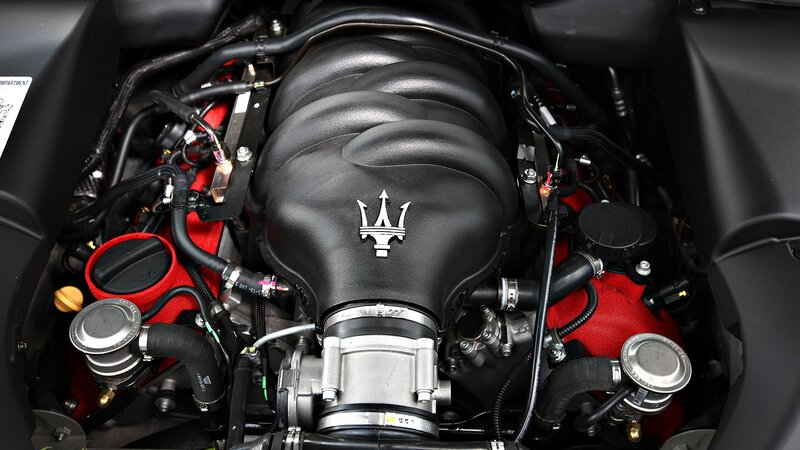 Maserati Engine Bay — Black, Technical, Photograph, Engine Cover