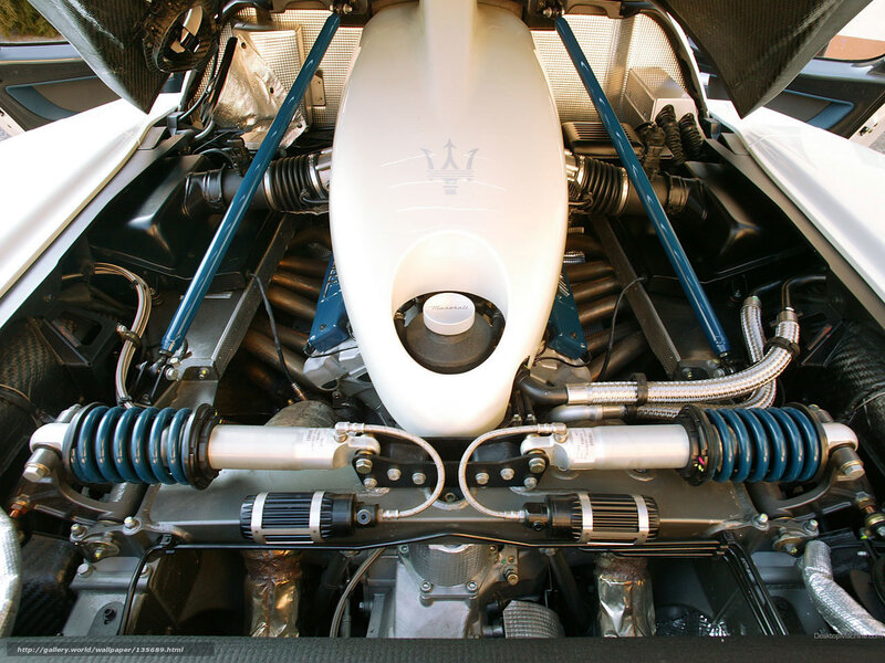 Maserati Engine Bay — White