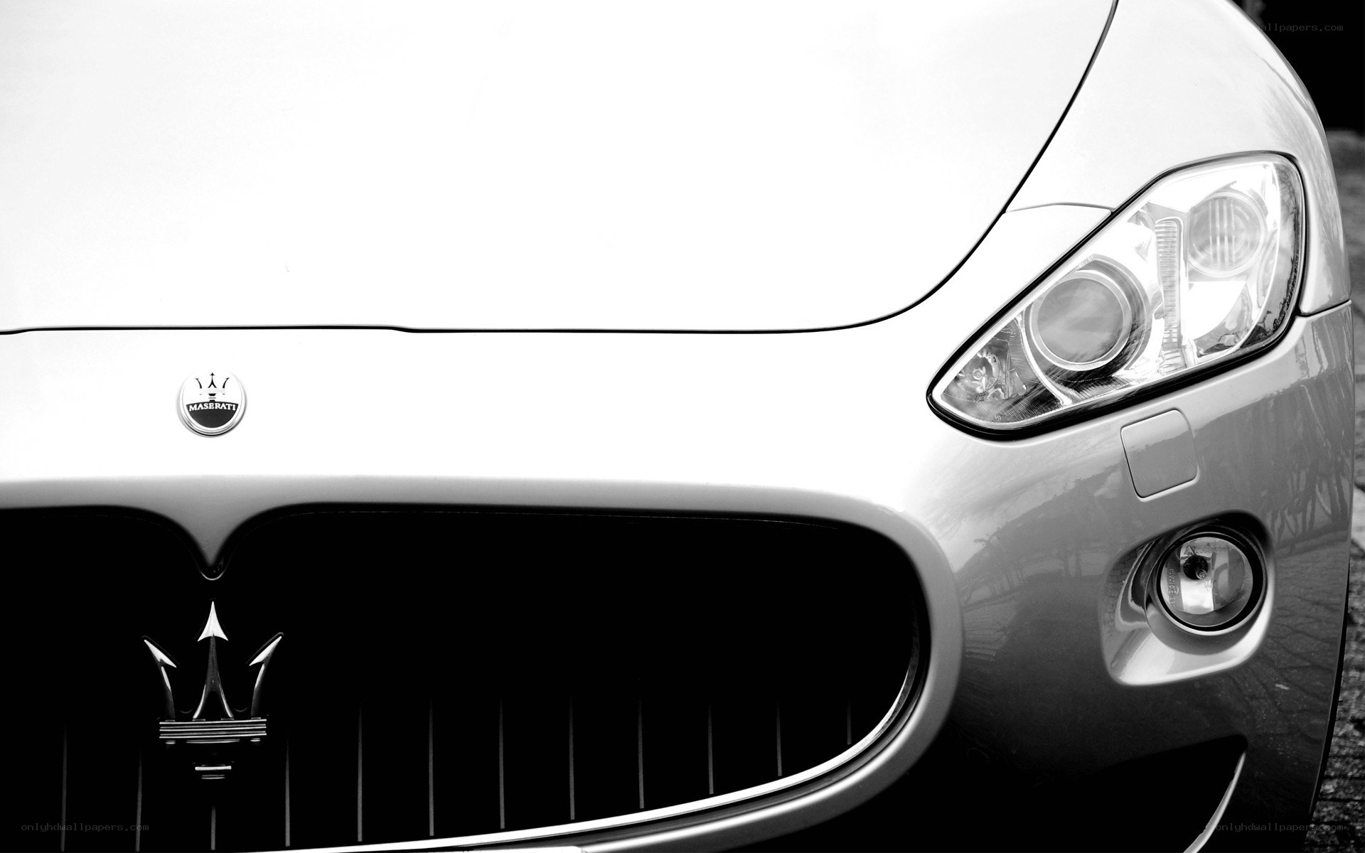 Maserati front grille and headlights