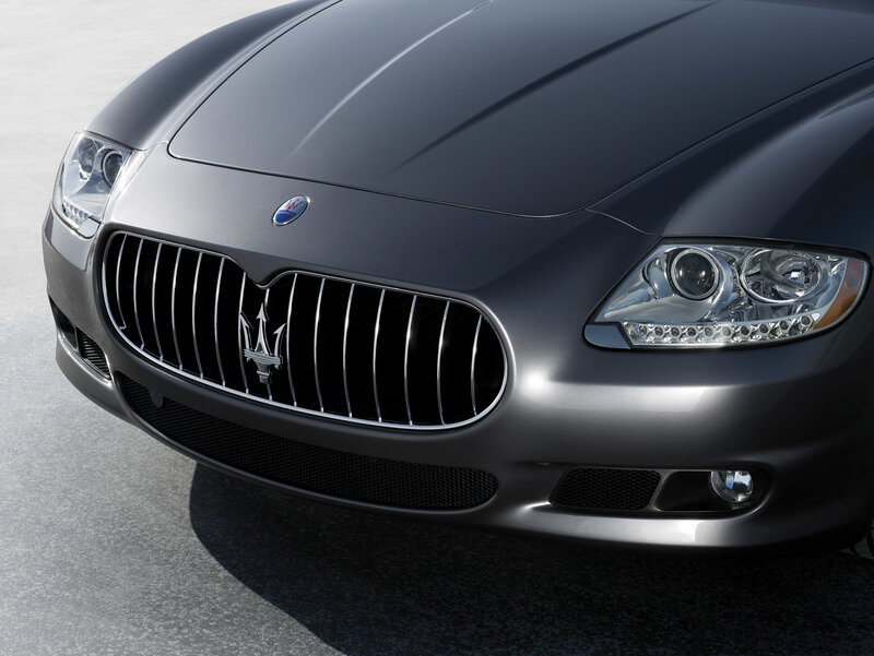 Maserati front grille and headlights