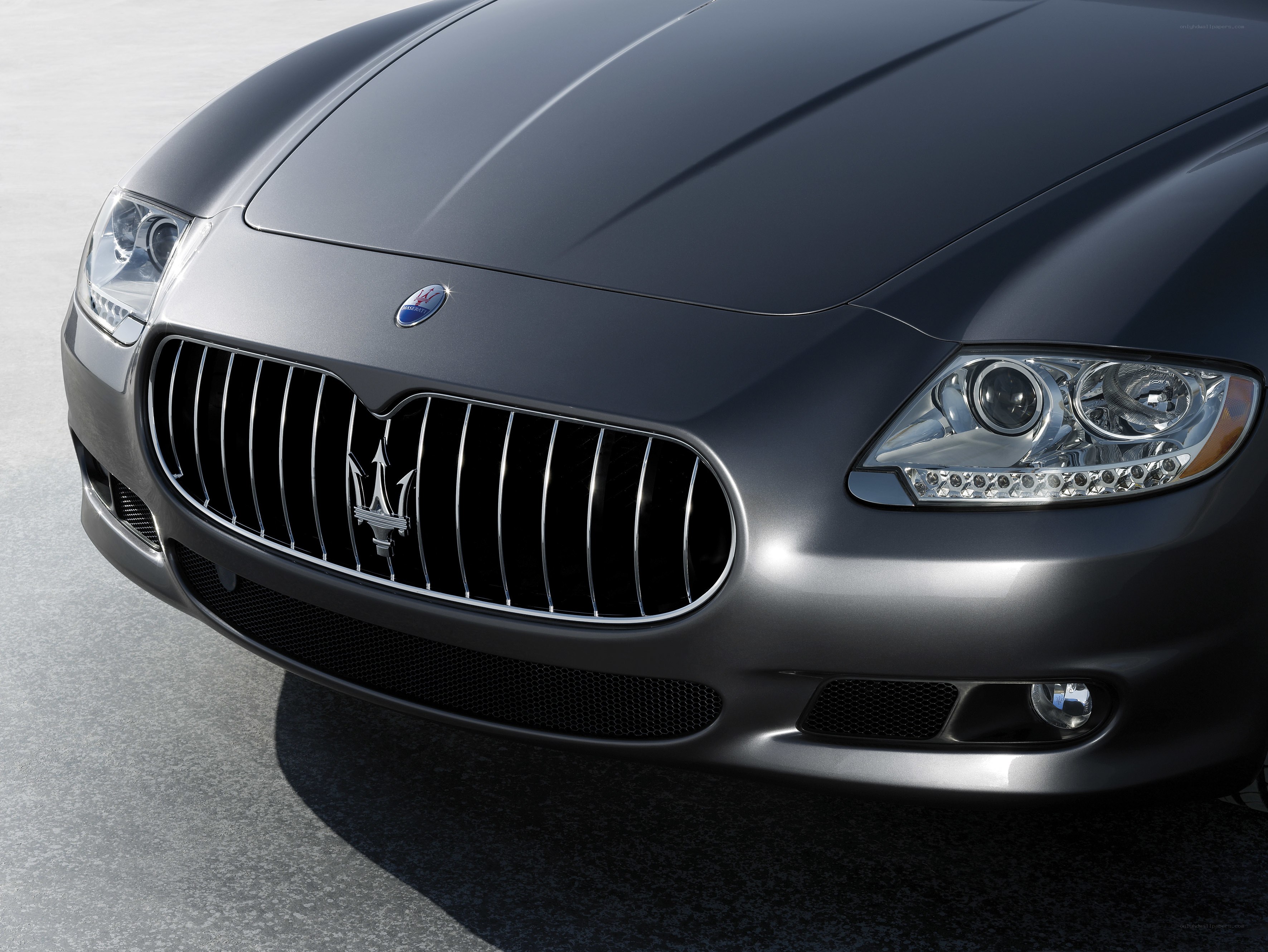 Maserati front grille and headlights