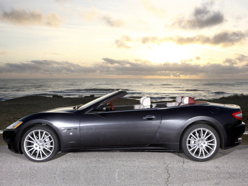 Maserati GranCabrio by the sea