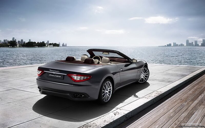 Maserati GranCabrio by the water