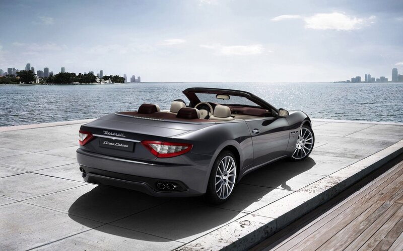Maserati GranCabrio by the water