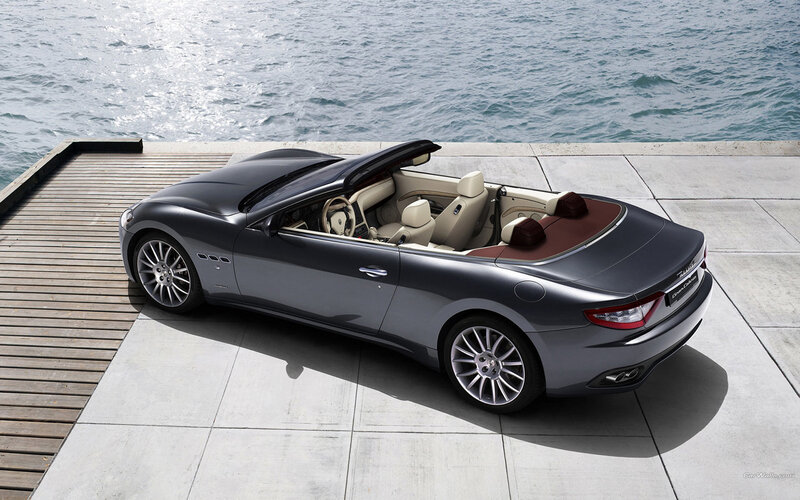 Maserati GranCabrio by the water