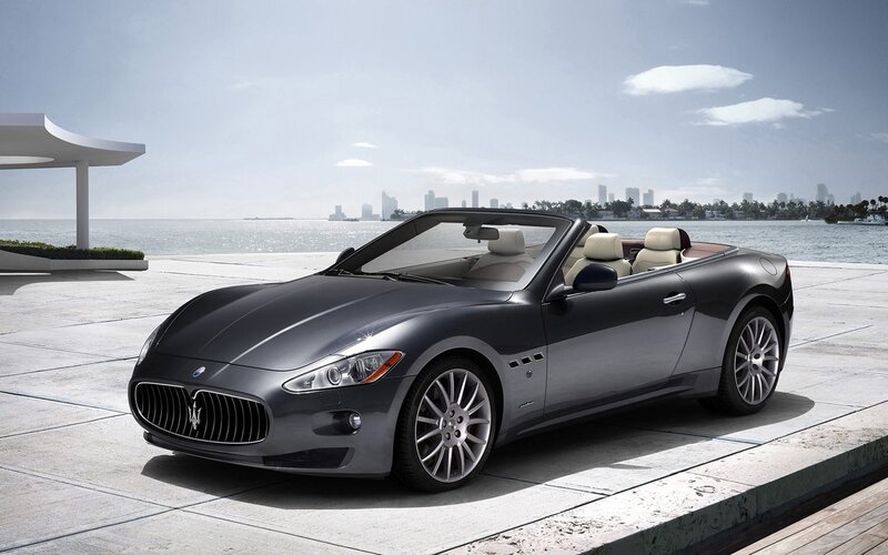 Maserati GranCabrio by the water