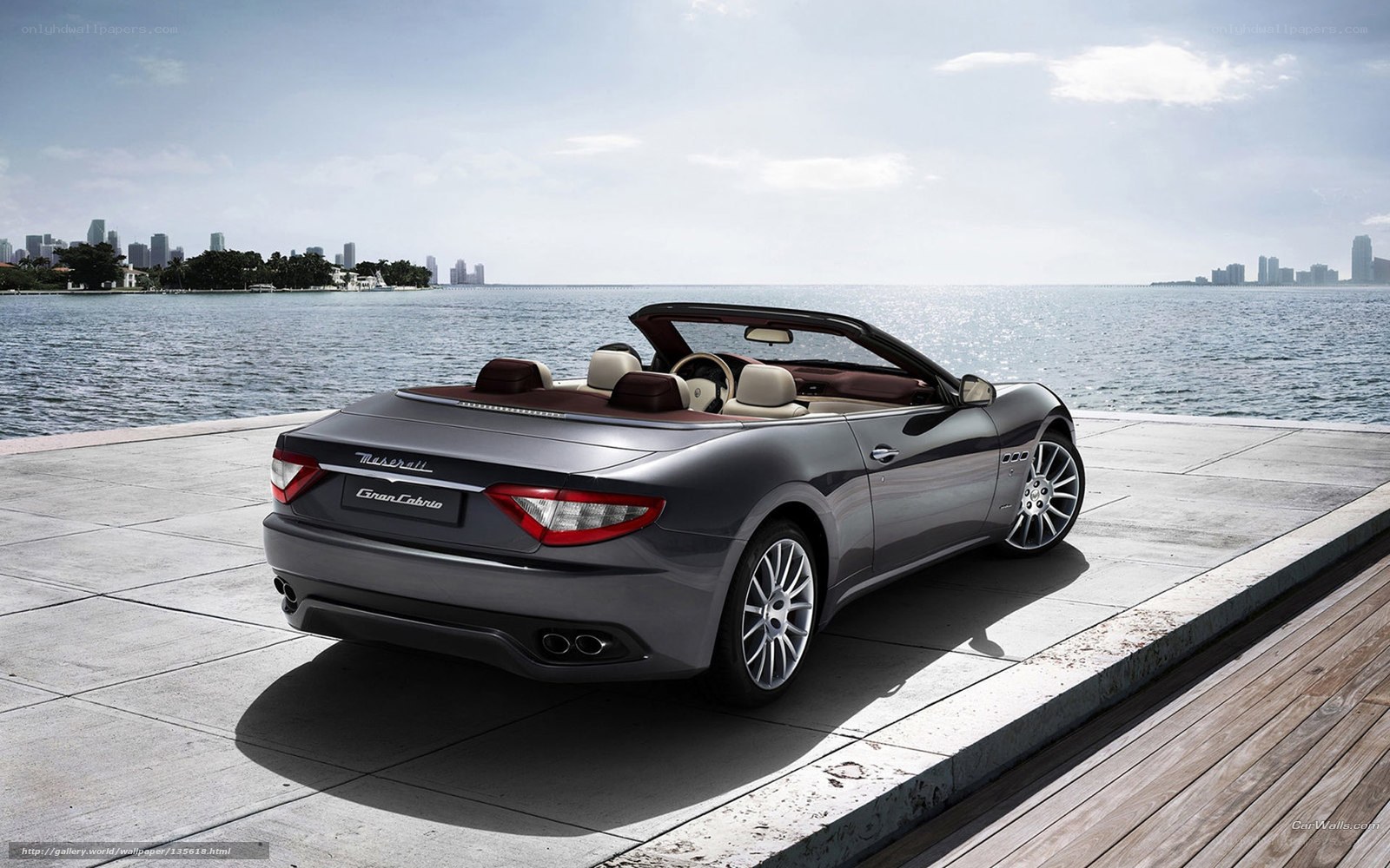Maserati GranCabrio by the water