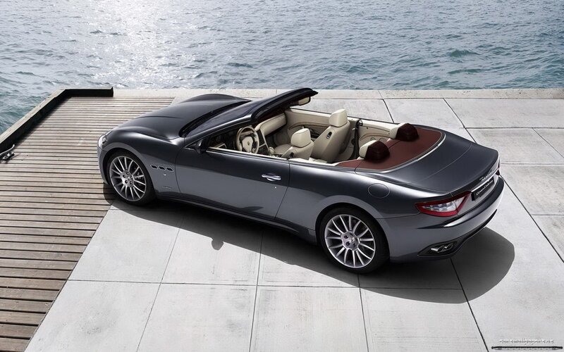 Maserati GranCabrio by the water