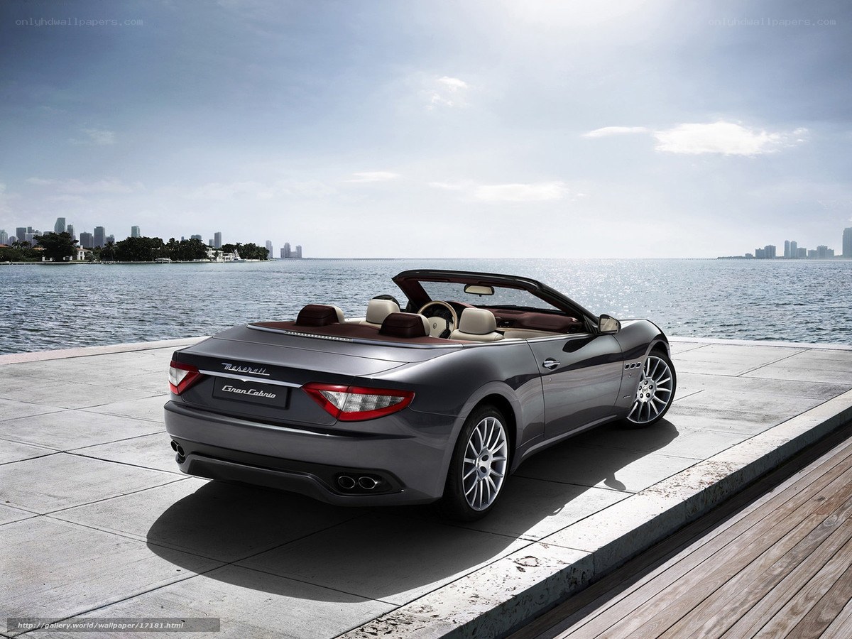 Maserati GranCabrio by the water