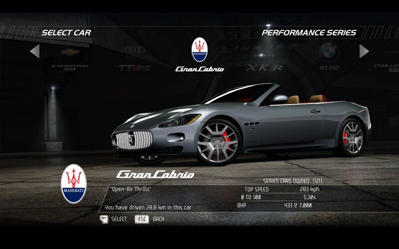 Maserati GranCabrio in game