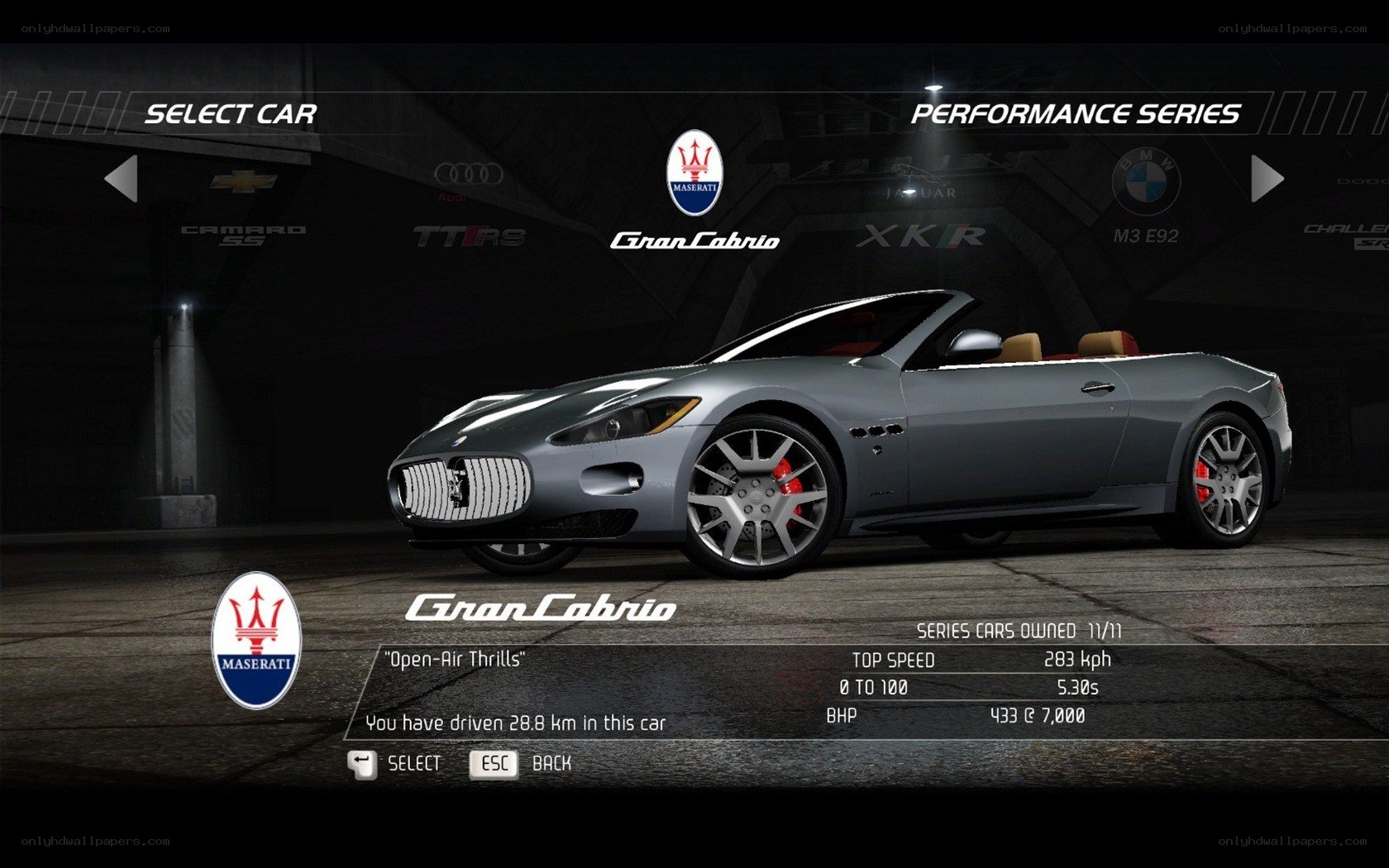 Maserati GranCabrio in game