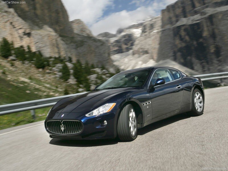 Maserati GranTurismo on mountain road