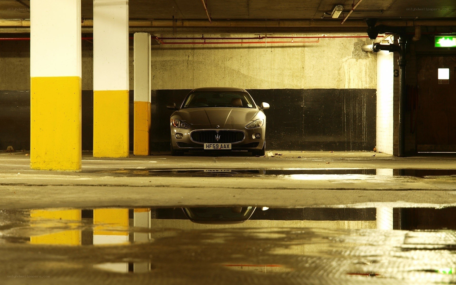 Maserati in underground parking