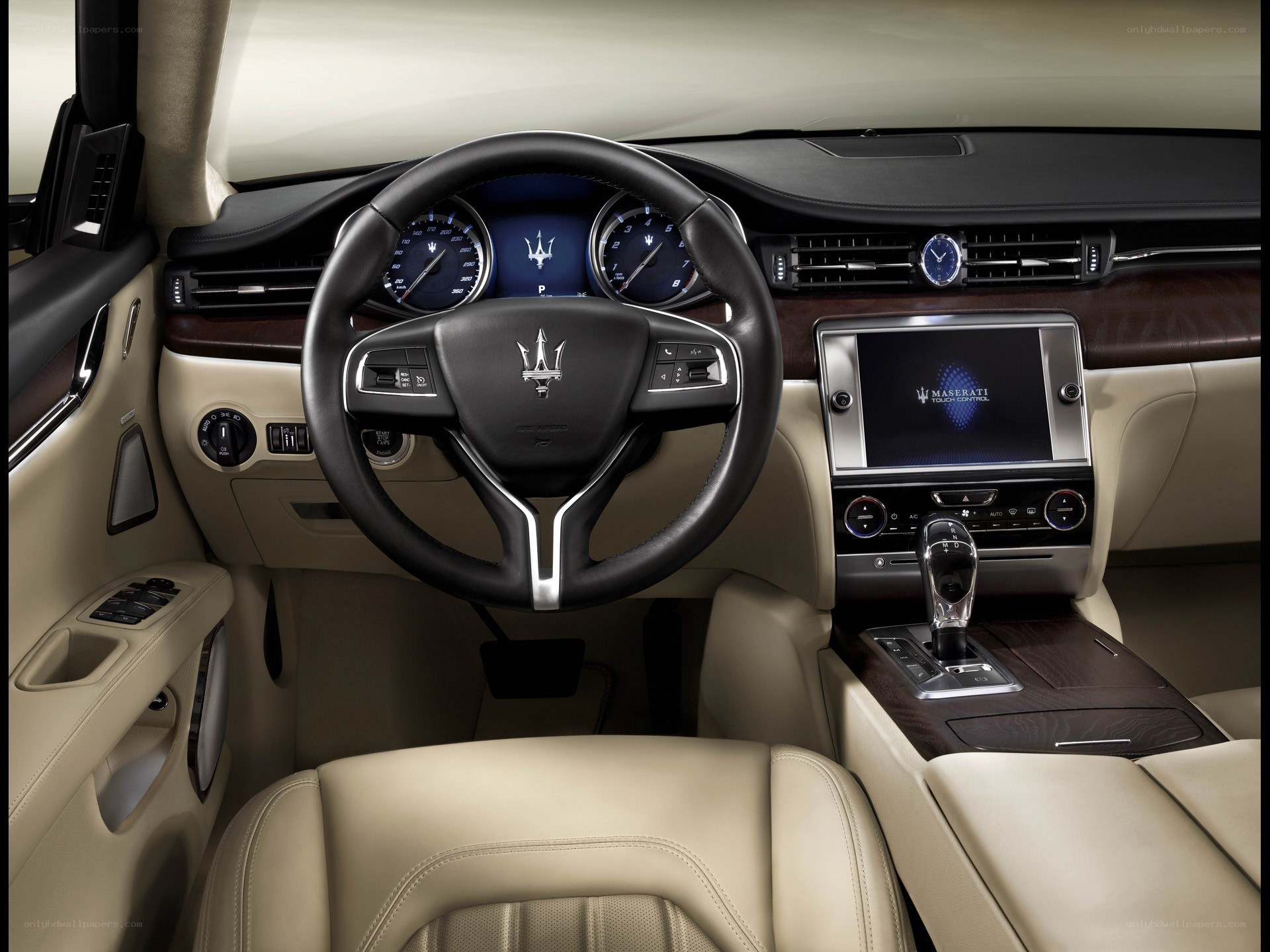 Maserati luxury car interior