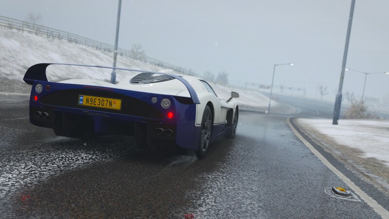 Maserati MC12 on Wet Road