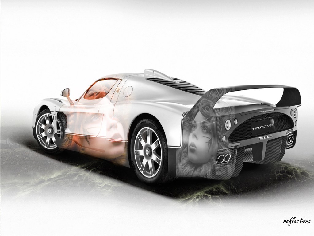 Maserati MC12 with artistic overlay