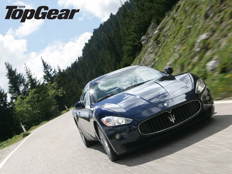 Maserati on a mountain road