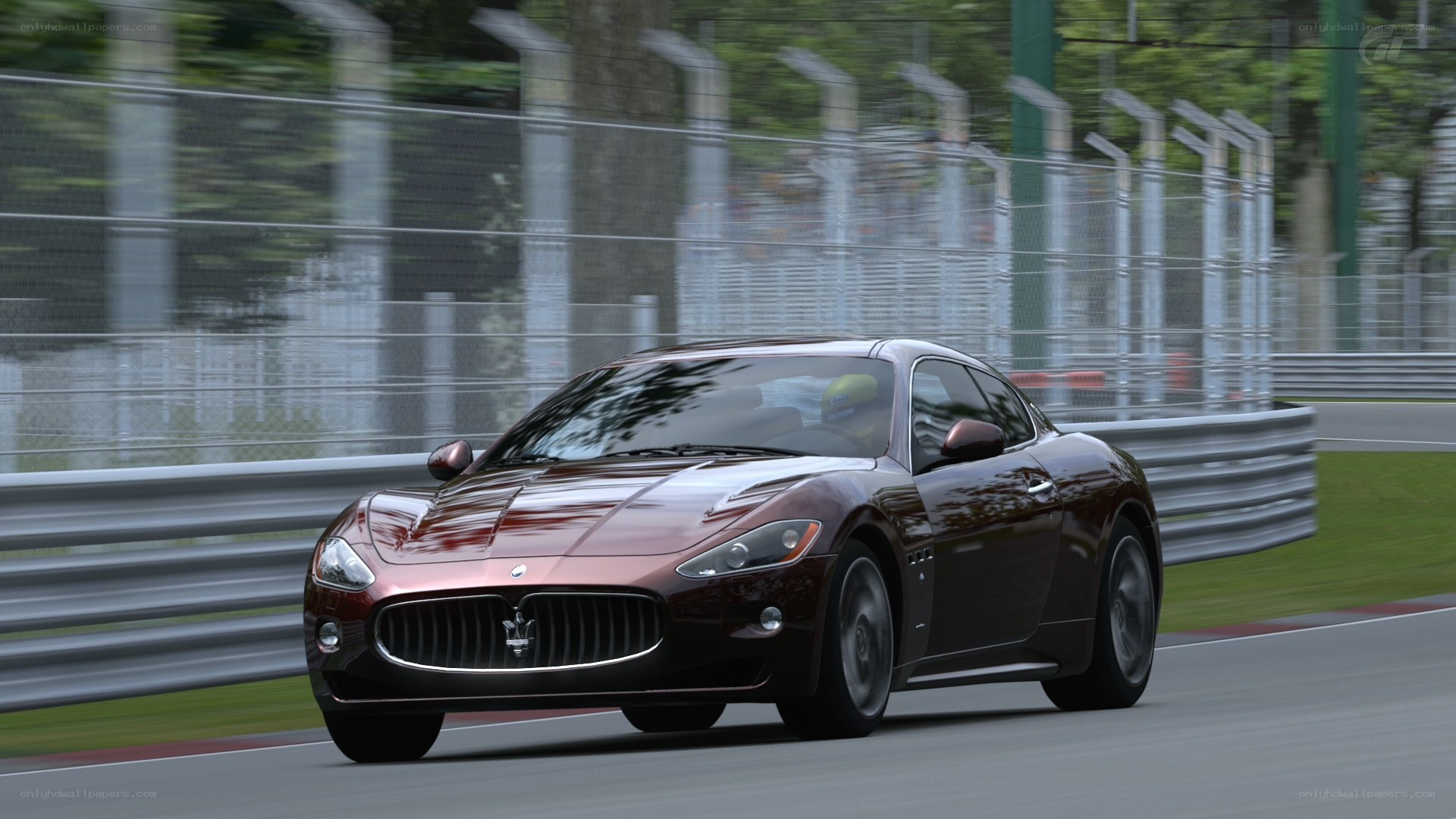 Maserati on a racetrack