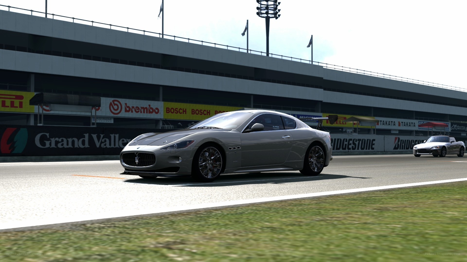 Maserati on a racetrack