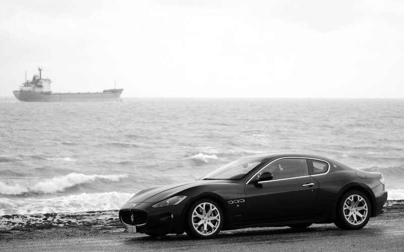 Maserati on the beach